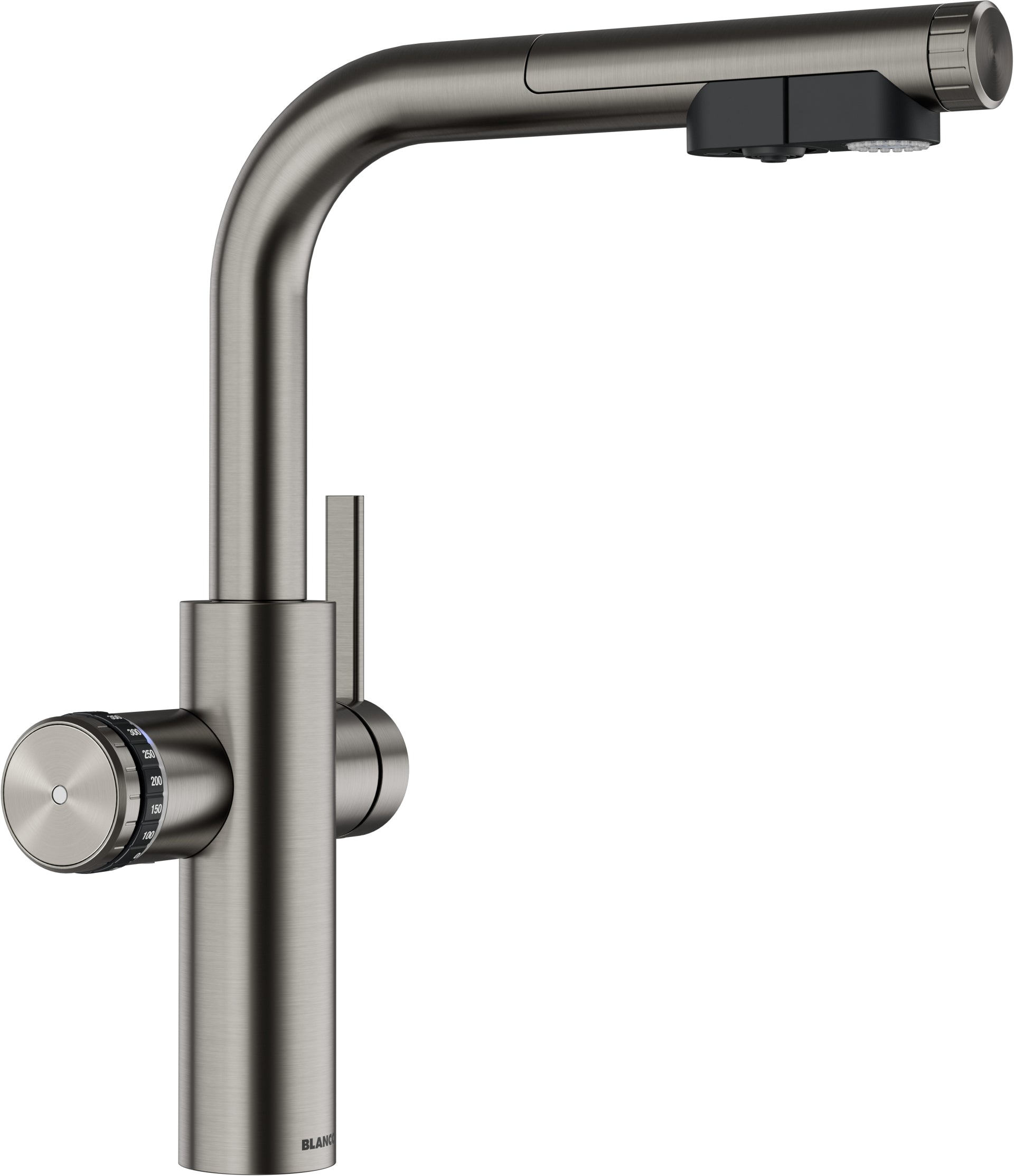 BLANCO CHOICE ICONA-L  metallische Oberfläche Hochdruck satin platinum 527927