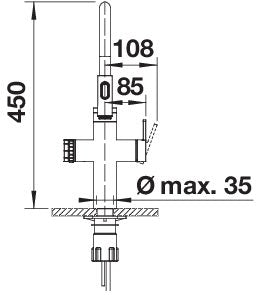 BLANCO CHOICE ICONA  metallische Oberfläche Hochdruck Edelstahl gebürstet 527656