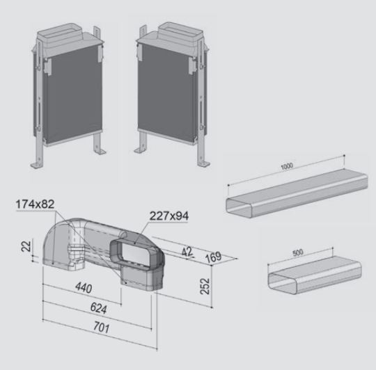 Umluft-Set DL BKA Downline BUF