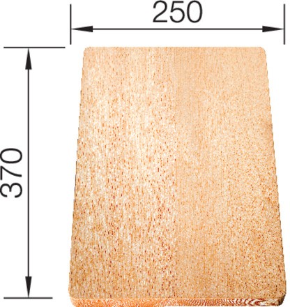 BLANCO Schneidbrett aus massiver Buche 370 x 250 mm
