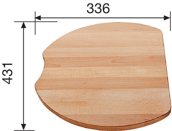 Blanco Schneidbrett aus massiver Buche 431x336 mm