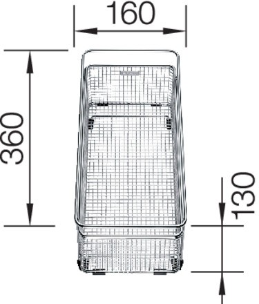 Blanco Multifunktionskorb aus Edelstahl 360x160x130mm