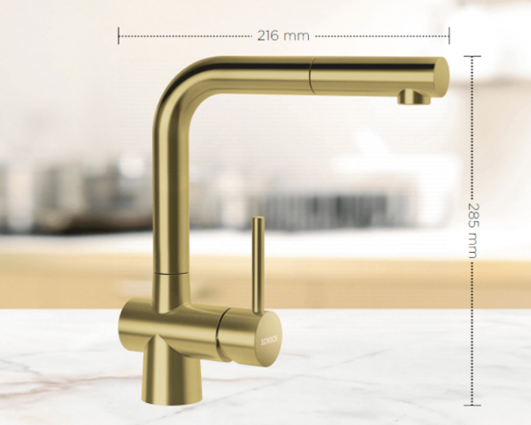 Schock - Armatur Laios Hochdruck Edelstahl Schlauchbrause