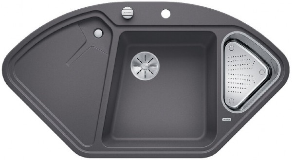 BLANCO DELTA II Silgranit mit Ablauffernbedienung