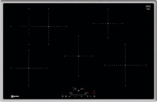 Neff T48BD00N0 Induktion, TouchControl, Bräterzone, 4 Induktionskochzonen, Powerstufe